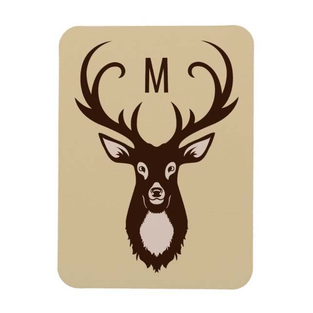 Hjort med magnet för Monogram-anpassningsbar (Vertikal)