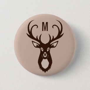 Hjort med Monogram-anpassningsbarna Knapp