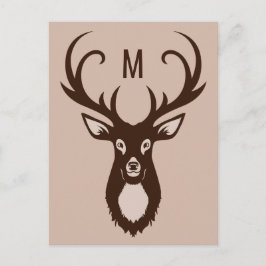 Hjort med Monogram-anpassningsbarnas vykort