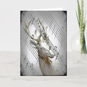 Hjort med musik noter tack kort
