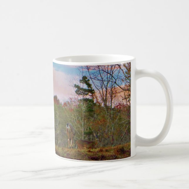 Hjort med Rosa blå himmel Kaffemugg (Höger)