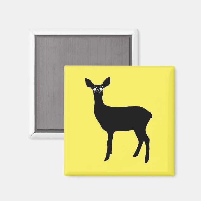 Hjort med strålkastare magnet (Front/Back)