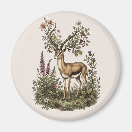 Hjort med vildblomma magnet
