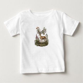Hjort med vildblomma t shirt