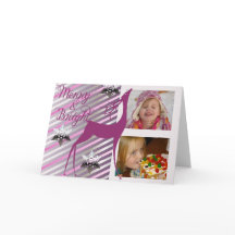 Hjort Merry and Bright Photo Greeting Card