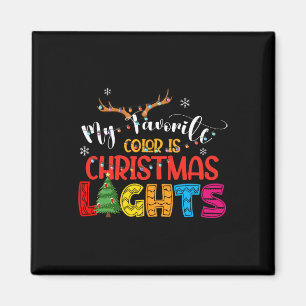 Hjort Min favoritgrupp Färg är jul Ljus Lycklig H Magnet