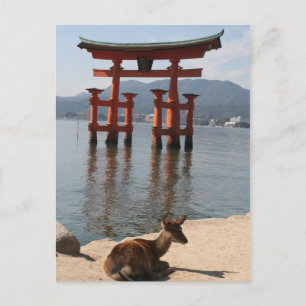 hjort miyajima vykort