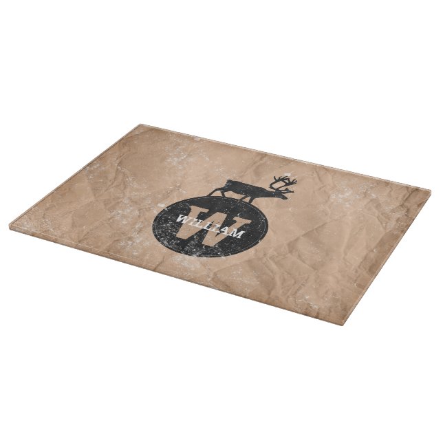 Hjort Monogram Distress Rustic Brown Kraft Papper (Hörn)
