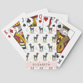 Hjort, Mönster, Baby, Hjort, Boho, Blommor, ditt n Casinokort