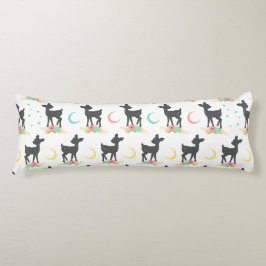 Hjort Mönster, Baby Hjort, Boho, Flowers, Måne Kroppskudde