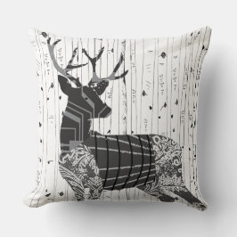 Hjort och Birch Träd Pillow Kudde