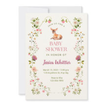 Hjort och Blommigt för rosa och Grönt