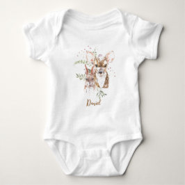 Hjort och Bunny Blommigt Baby BodySuit T Shirt