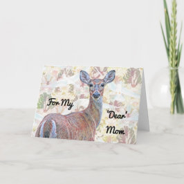 Hjort och Dove Mönster Mors Dag Kort