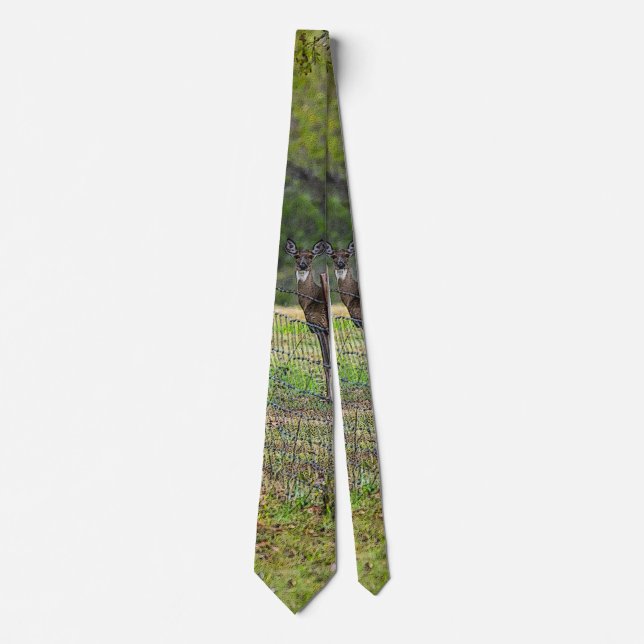 Hjort och en ekorre, Painterly Neck Tie Slips (Framsida)
