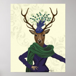 Hjort och fascinator poster