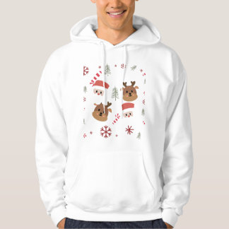 Hjort och jultomten hoodie
