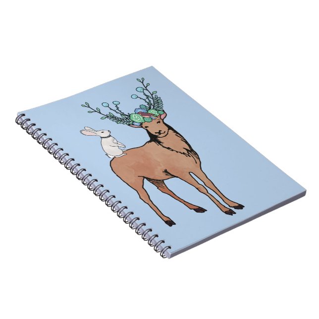 Hjort och kanin anteckningsbok med spiral (Högra Sidan)