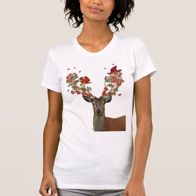 Hjort och Love birds 2 T-shirt (Framsida)