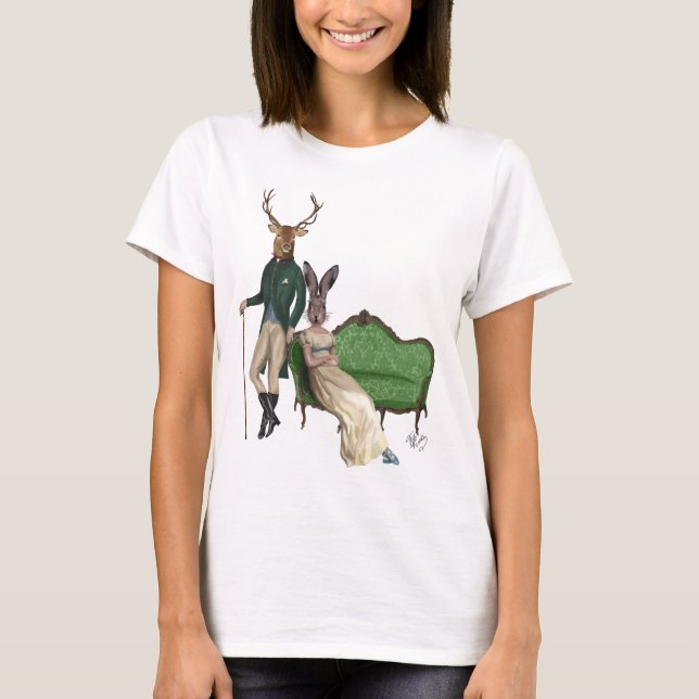 Hjort och Rabbit T Shirt (Framsida)