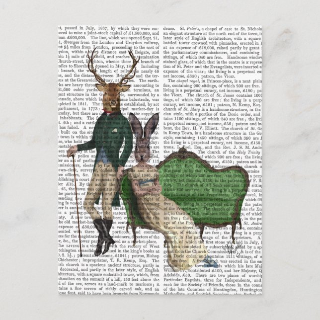 Hjort och Rabbit Vykort (Framsida)