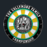 Hjort- och skogsmurskonst darttavla<br><div class="desc">Öka din mangrotta eller jaktstuga med den här rustiska cirkelformade designen av en stor hjort med kantler i en skog. Den feta målövertäckningen gör att jakten blir spännande. Med sitt naturliga charm- och äventyrliga tema blir den här teckningen en underbar konversationsstart och ger tecken till vilket rum som helst.</div>