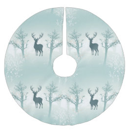 Hjort och Träd Mönster Julgransmatta Borstad Polyester