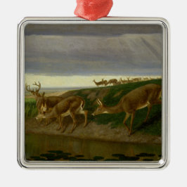 Hjort om Prairie (av William Holbrook Beard) Julgransprydnad Metall