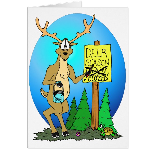 Hjort över hälsningskort (Framsidan)