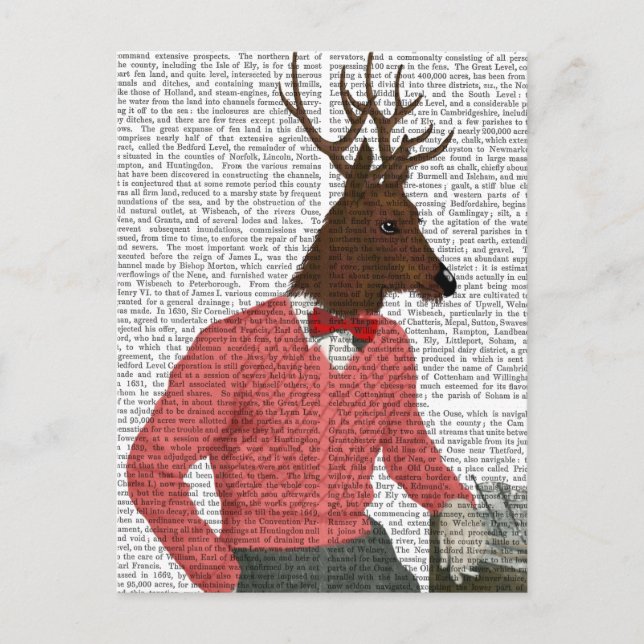 Hjort på baren vykort (Framsida)