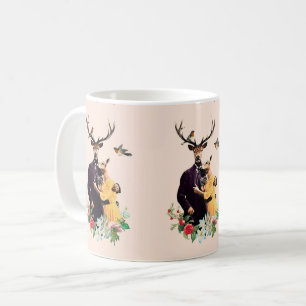 Hjort par kaffe Mugg
