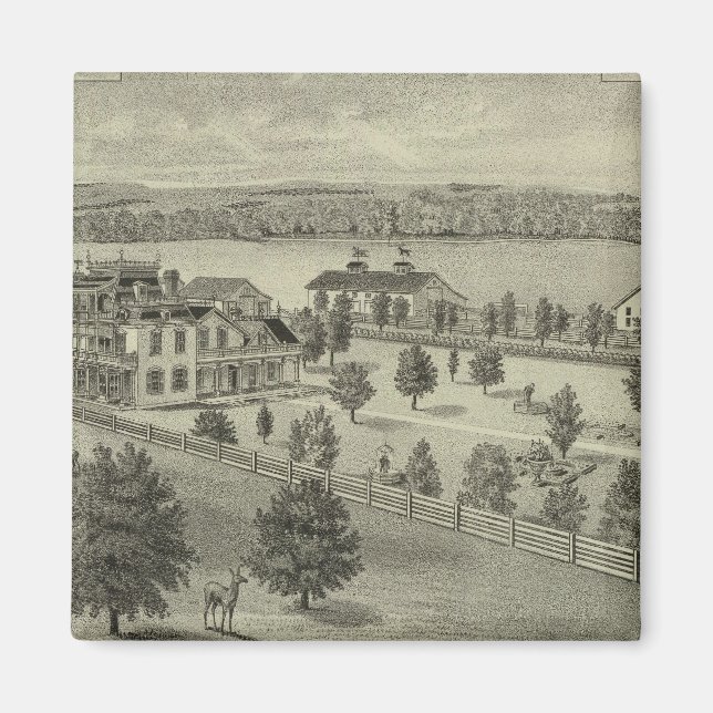 Hjort Park Ställe Farm, Strong City, Kansas Magnet (Framsidan)