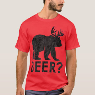 Hjort Plus bär lika med Beer Funny Vintage T Shirt