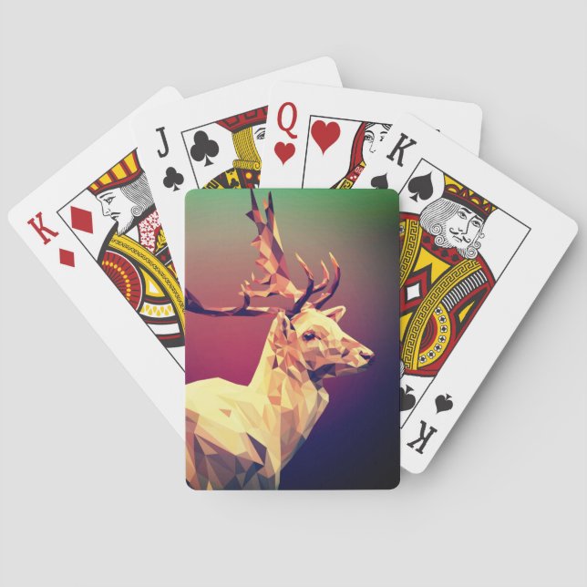Hjort Polygon Design Casinokort (Baksidan)