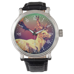 Hjort polygondesign armbandsur
