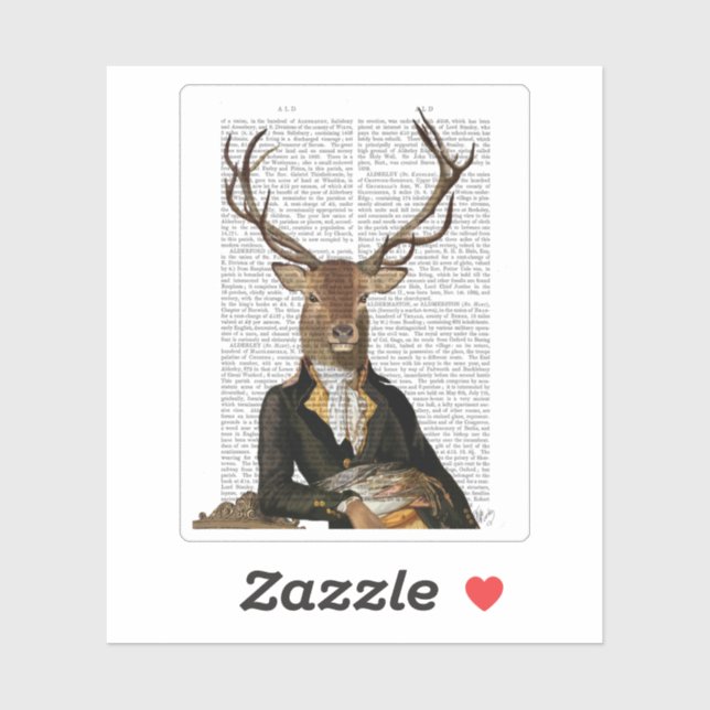 Hjort Porträtt Klistermärken (Ark)