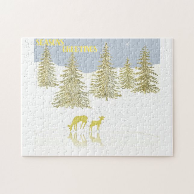 Hjort Reflektion Pussel (Horisontell)