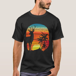 HJORT RETRO SOLNEDGÅNG  T SHIRT