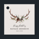 Hjort rustic botanisk höst lantgård födelsedagsfes gåvor etiketter<br><div class="desc">Hjort rustic botanisk höst födelsedagsfest design</div>