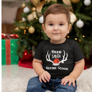 Hjort Santa Define Bra jul Hunting Antlers T Shirt