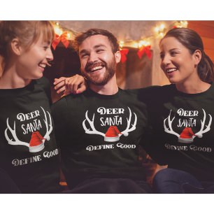 Hjort Santa definierar bra jul som jagar horn på Lång Ärmad Tröja