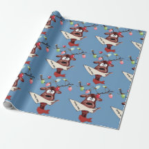 Hjort Santa Wrapping Papper