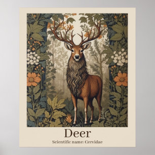 Hjort Scientific Namn Wildlife Poster
