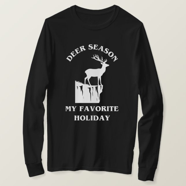Hjort Season är min favoritHelgdag | Hjort Hunting T Shirt (Design framsida)