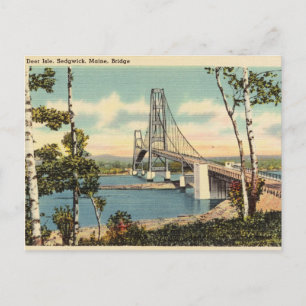 Hjort, Sedgwick, Maine, Bridge Vykort
