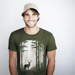 Hjort Silhouette Forest T Shirt