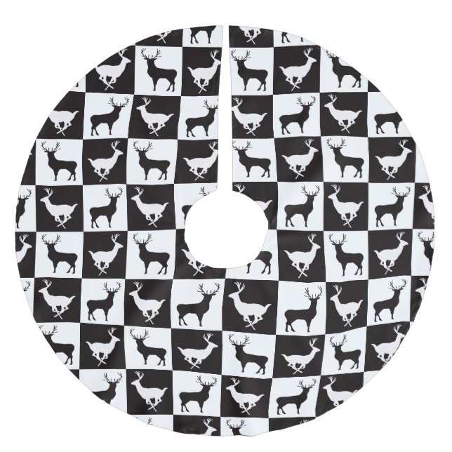 Hjort Silhouette Julgran Skirt Julgransmatta Borstad Polyester (Framsidan)