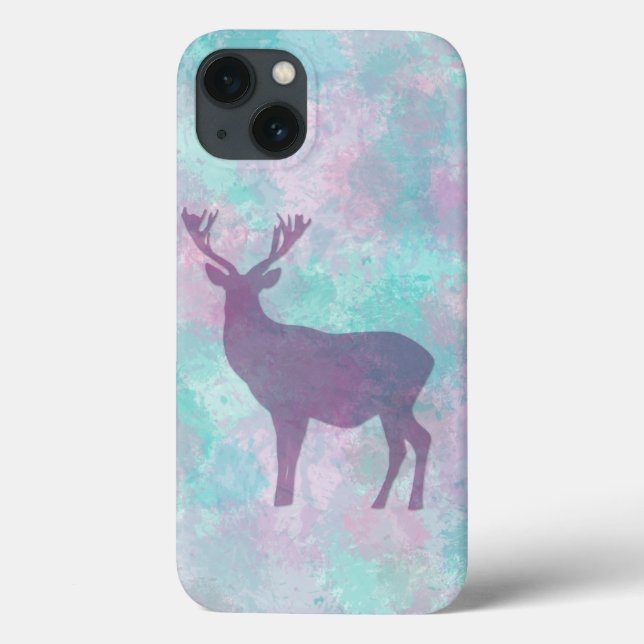 Hjort silhouette Simple abstrakt Winter Cute Paste (Baksida)
