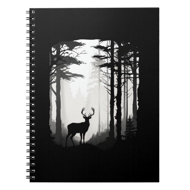 Hjort Skog Vilda Djur Anteckningsbok (Framsidan)