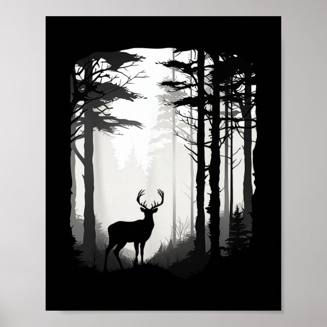Hjort Skog Vilda Djur Poster (Framsidan)